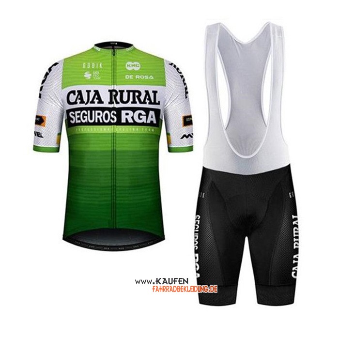 Caja Rural Kurzarmtrikot 2020 und Kurze Tragerhose Wei Grun